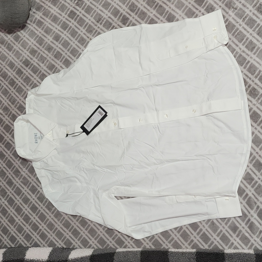 Rhone White Commuter Shirt Slim fit Button Up